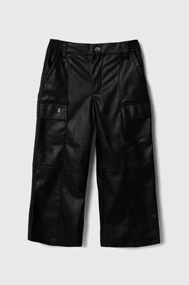 Zdjęcie produktu Sisley spodnie dziecięce kolor czarny gładkie