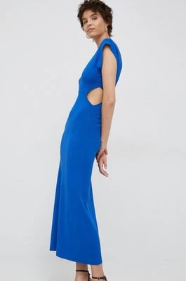 Zdjęcie produktu Sisley sukienka kolor niebieski maxi dopasowana