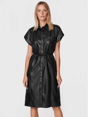 Zdjęcie produktu Sisley Sukienka z imitacji skóry 4MTMLV01Q Czarny Regular Fit