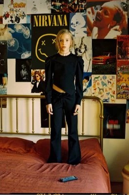 Zdjęcie produktu Sisley sweter dziecięcy kolor czarny lekki