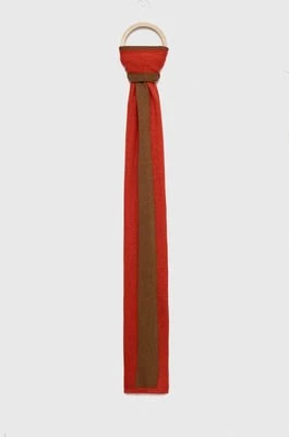 Zdjęcie produktu Sisley szalik z domieszką wełny kolor czerwony wzorzysty