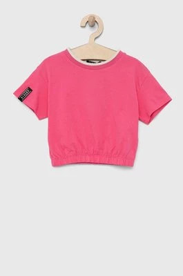 Zdjęcie produktu Sisley t-shirt bawełniany dziecięcy kolor różowy