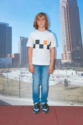 Zdjęcie produktu Sisley t-shirt dziecięcy kolor beżowy z nadrukiem