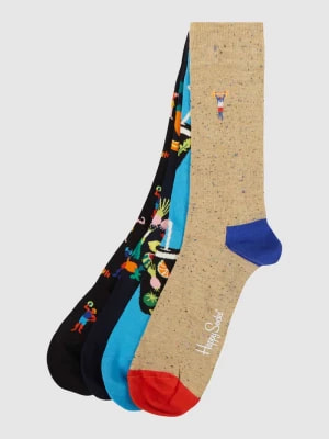 Zdjęcie produktu Skarpety z dodatkiem streczu w zestawie 4 szt. Happy Socks