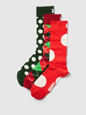 Zdjęcie produktu Skarpety ze wzorem na całej powierzchni model ‘Holiday Classics’ w zestawie 3 szt. Happy Socks
