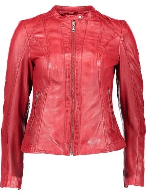 Zdjęcie produktu 7eleven Skórzana kurtka "Emina" w kolorze czerwonym rozmiar: 36