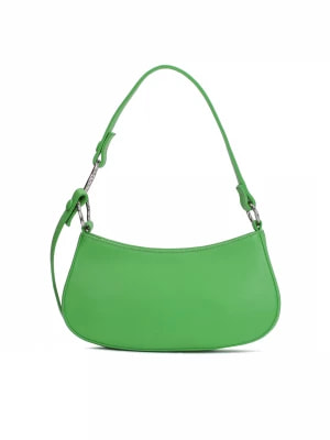 Zdjęcie produktu Skórzana zielona torebka na ramię z ozdobnymi metalami Kazar