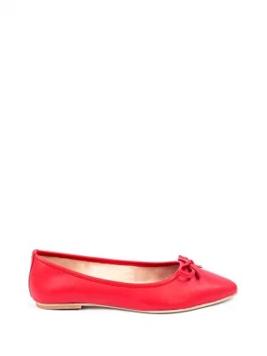 Zdjęcie produktu Lizza Shoes Skórzane baleriny w kolorze czerwonym rozmiar: 36