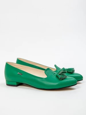 Zdjęcie produktu Zapato Skórzane mokasyny w kolorze zielonym rozmiar: 36