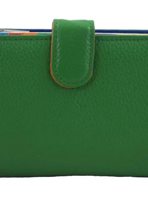 Zdjęcie produktu Skórzane portfele z ochroną kart RFID - Zielone Merg