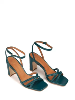 Zdjęcie produktu Anaki Skórzane sandały "Amparo" w kolorze zielonym rozmiar: 37