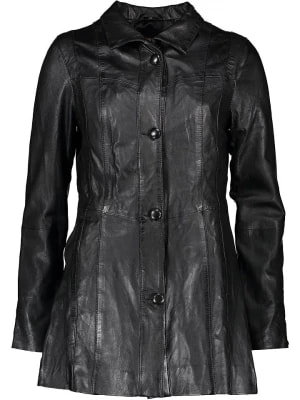 Zdjęcie produktu Caminari Skórzany płaszcz "Dinu" w kolorze czarnym rozmiar: 38
