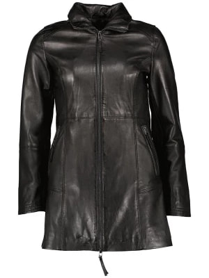 Zdjęcie produktu 7eleven Skórzany płaszcz "Leo" w kolorze czarnym rozmiar: 36