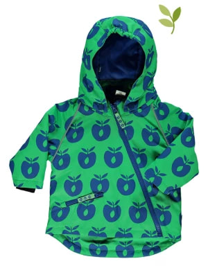 Zdjęcie produktu Småfolk Kurtka przeciwdeszczowa "Apples" w kolorze zielono-niebieskim rozmiar: 50-68