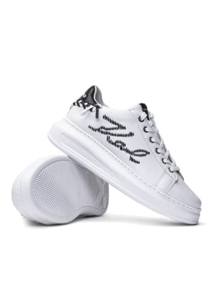 Zdjęcie produktu Sneakersy damskie białe Karl Lagerfeld Kapri Whistitch Lo Lace