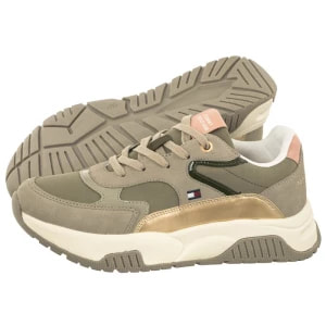 Zdjęcie produktu Sneakersy Low Cut Lace-Up Sneaker T3A9-33000-1492 A177 Grey/Military Green (TH840-a) Tommy Hilfiger