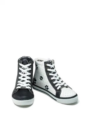 Zdjęcie produktu Goby Sneakersy w kolorze biało-czarnym ze wzorem rozmiar: 35