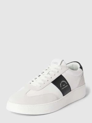 Zdjęcie produktu Sneakersy ze skóry z obszyciem w kontrastowym kolorze Karl Lagerfeld