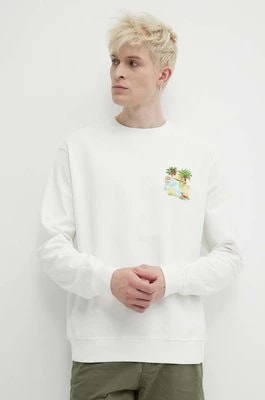 Zdjęcie produktu Solid bluza bawełniana męska kolor biały z nadrukiem
