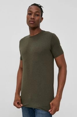 Zdjęcie produktu Solid T-shirt męski kolor zielony gładki