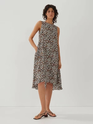 Zdjęcie produktu Someday Sukienka "Queilo" w kolorze jasnobrązowym ze wzorem rozmiar: 34