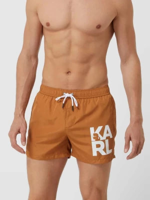 Zdjęcie produktu Spodenki kąpielowe z logo Karl Lagerfeld Beachwear