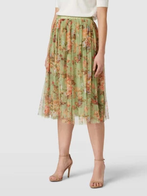 Zdjęcie produktu Spódnica midi z siateczki z kwiatowym wzorem Lace & Beads