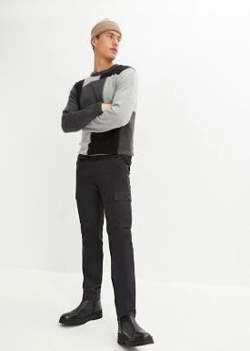 Zdjęcie produktu Spodnie bojówki Regular Fit, z zakładkami poniżej paska w talii, Tapered bonprix