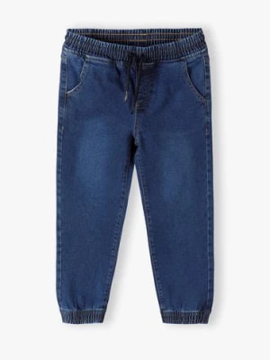 Zdjęcie produktu Spodnie jeansowe granatowe z gumką w pasie - 5.10.15.