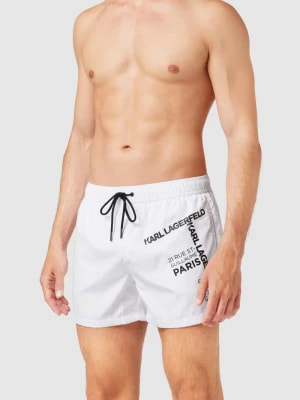 Zdjęcie produktu Spodnie kąpielowe z wpuszczanymi kieszeniami Karl Lagerfeld Beachwear