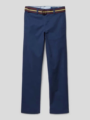 Zdjęcie produktu Spodnie materiałowe z paskiem model ‘BEDFORD’ Polo Ralph Lauren Teens