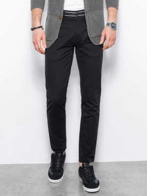 Zdjęcie produktu Spodnie męskie chino - czarne V1 P156
 -                                    S