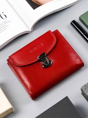 Zdjęcie produktu Średni, skórzany portfel damski na zatrzask — 4U Cavaldi