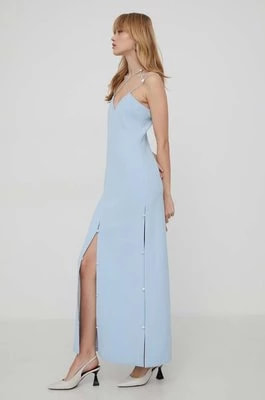 Zdjęcie produktu Stine Goya sukienka Christabel kolor niebieski maxi rozkloszowana SG5594