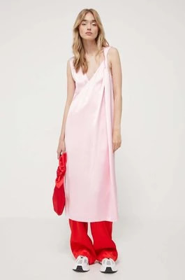 Zdjęcie produktu Stine Goya sukienka kolor różowy midi rozkloszowana