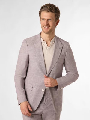 Zdjęcie produktu Strellson Męska kurtka modułowa z zawartością lnu - Ayres Mężczyźni Slim Fit Bawełna lila marmurkowy,