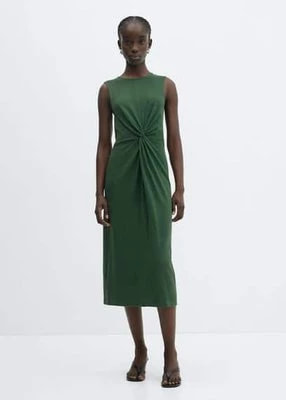 Zdjęcie produktu Sukienka bawełniana z węzłem Mango