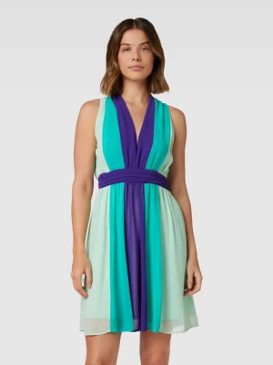 Zdjęcie produktu Sukienka koktajlowa w stylu Colour Blocking model ‘CORTO CON NODO’ LIU JO BLACK