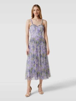 Zdjęcie produktu Sukienka koktajlowa z kwiatowym wzorem na całej powierzchni Lace & Beads