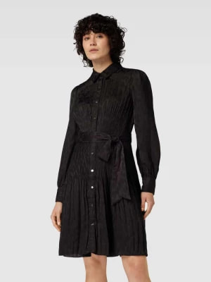 Zdjęcie produktu Sukienka koszulowa o długości do kolan ze wzorem na całej powierzchni DKNY