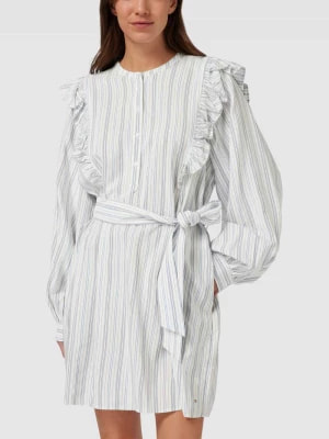 Zdjęcie produktu Sukienka koszulowa z falbanami model ‘VIS STRIPE SHORT FRILL’ Tommy Hilfiger