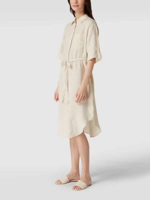Zdjęcie produktu Sukienka koszulowa z lnu z paskiem w talii Gant