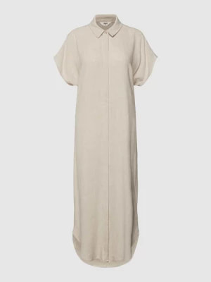 Zdjęcie produktu Sukienka koszulowa z mieszanki wiskozy i lnu z listwą guzikową Object
