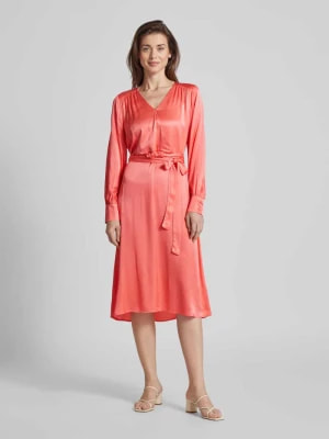 Zdjęcie produktu Sukienka midi w kopertowym stylu z wiskozy milano italy