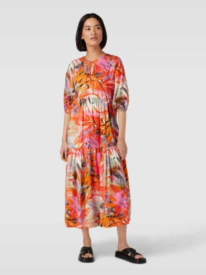 Zdjęcie produktu Sukienka midi z bawełny ze wzorem na całej powierzchni Emily Van den Bergh
