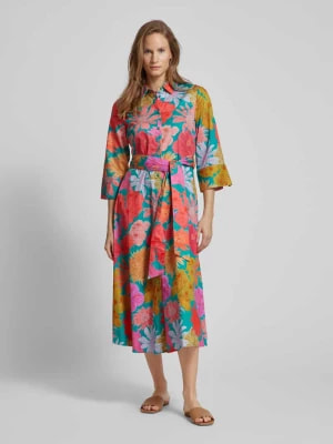 Zdjęcie produktu Sukienka midi z kwiatowym nadrukiem na całej powierzchni Christian Berg Woman