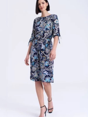 Zdjęcie produktu Sukienka midi z wiązaniem na rękawie Greenpoint