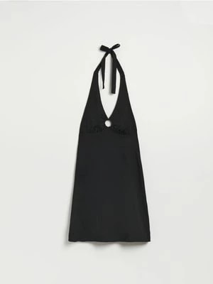 Zdjęcie produktu Sukienka mini z wiązaniem czarna House