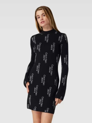 Zdjęcie produktu Sukienka mini ze wzorem z logo na całej powierzchni Calvin Klein Jeans