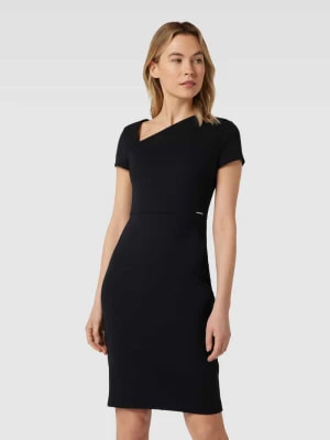 Zdjęcie produktu Sukienka o długości do kolan z detalem z logo model ‘SCUBA CREPE’ Calvin Klein Womenswear